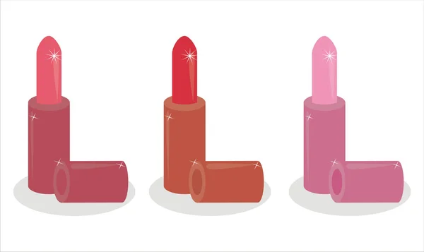 Colorful lipsticks icons — Stock Vector