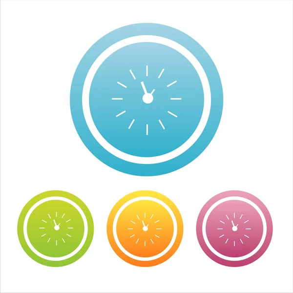 Segni orologi colorati — Vettoriale Stock