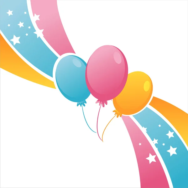 Anniversaire ballons fond — Image vectorielle