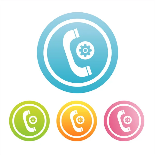 Telefon kolorowe znaki — Wektor stockowy
