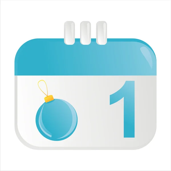 Karácsonyi naptár ikonra — Stock Vector