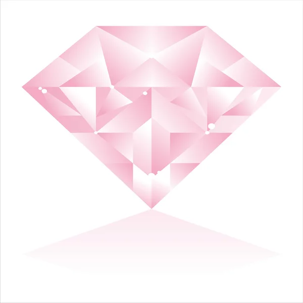 Diamant isolerad på vitt — Stock vektor