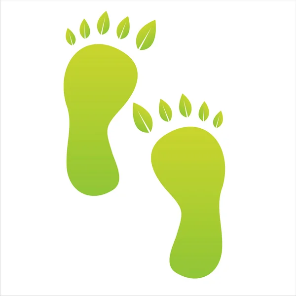 Ekologické noha kroky — Stockový vektor