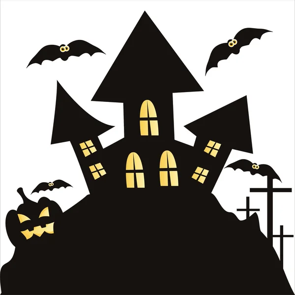 Halloween landscape — Stock Vector