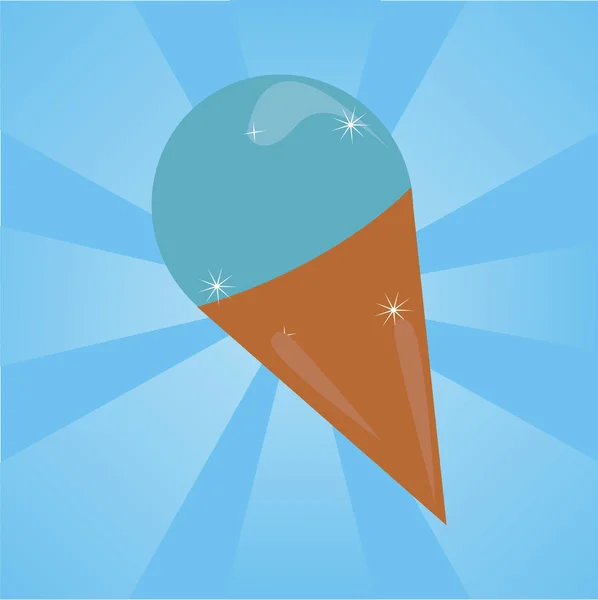 Морозиво на синьому фоні — стоковий вектор