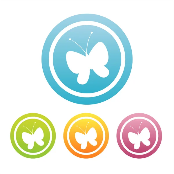 Colorati segni farfalla — Vettoriale Stock