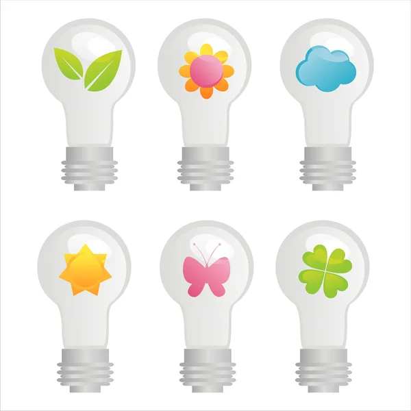 Eco lampes — Image vectorielle