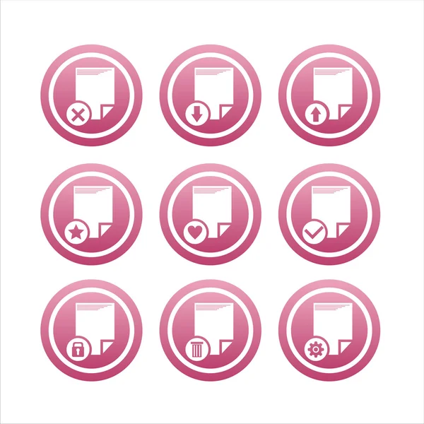 Panneaux de documents roses — Image vectorielle