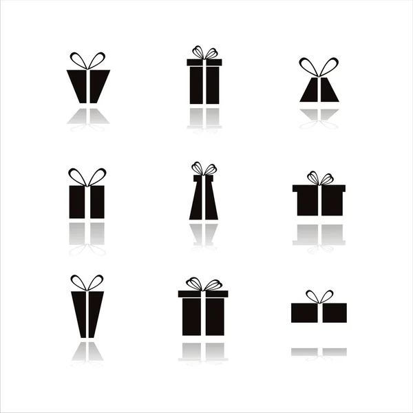 Black gift signs — Stock Vector