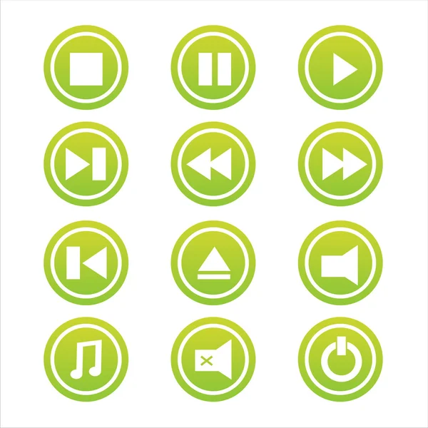 Panneaux de musique verte — Image vectorielle