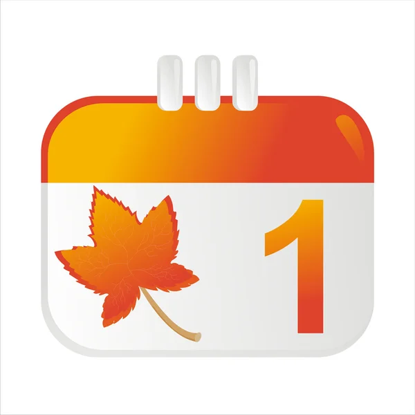 Ícone de calendário outono —  Vetores de Stock