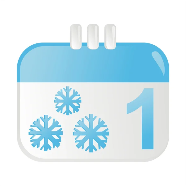 Vintern kalenderikonen — Stock vektor