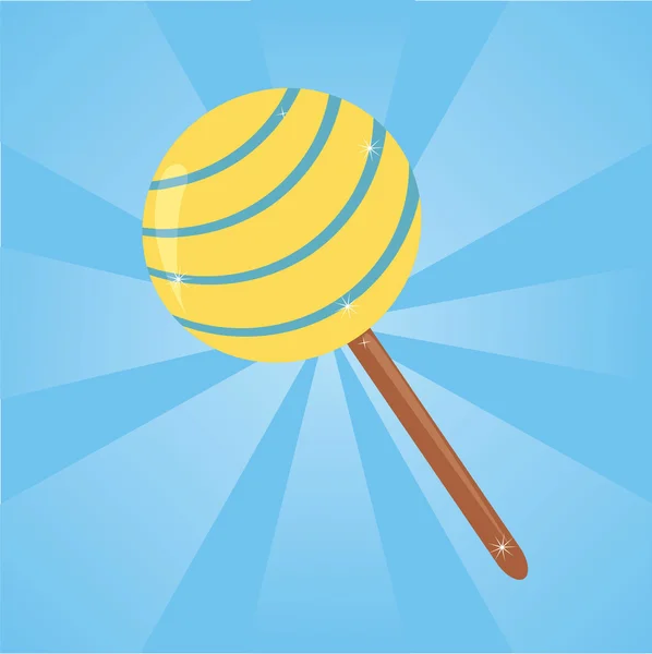 Lollipop over blue background — Stock Vector