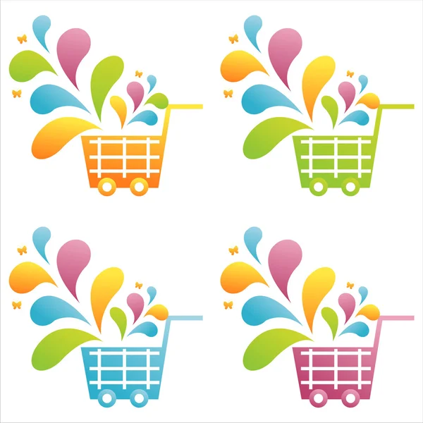 Colorful baskets — Stock Vector