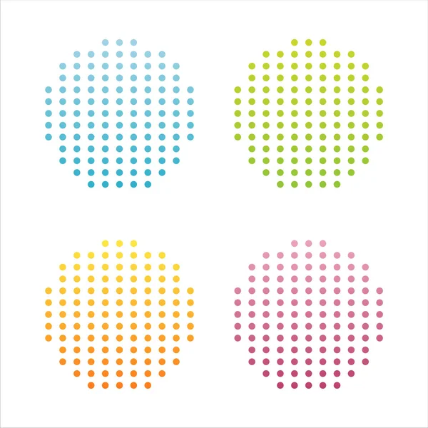 Halftones colorées — Image vectorielle