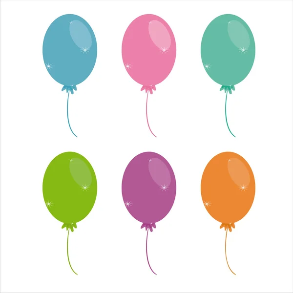 Colorful balloons icons — Stock Vector