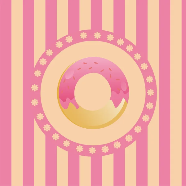 Пончик фону — стоковий вектор