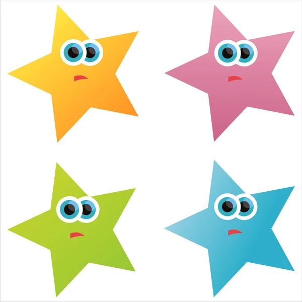 Estrelas monstro coloridas — Vetor de Stock