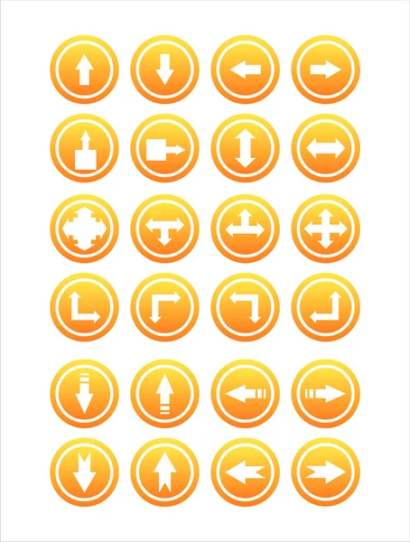 Flèches orange signes — Image vectorielle