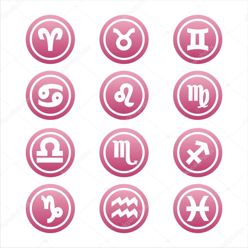 Pink zodiac signs Stock Vector Image by ©isabelle 5715282