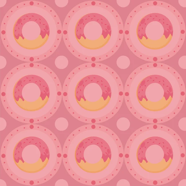 甜甜圈图案 — 图库矢量图片