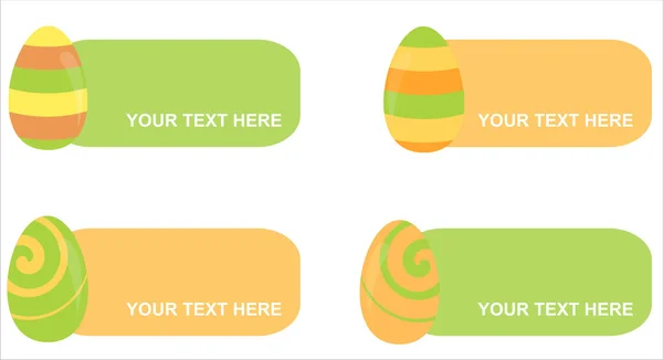 Cadres d'oeufs de Pâques colorés — Image vectorielle