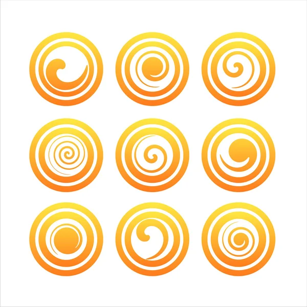 橙色旋流迹象 — 图库矢量图片
