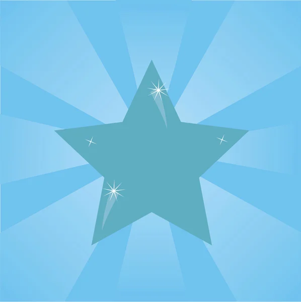 Étoile sur fond bleu — Image vectorielle