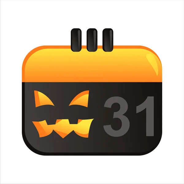 stock vector Halloween calendar icon