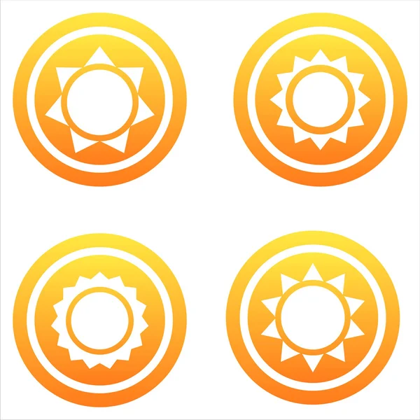 橙色的太阳标志 — 图库矢量图片