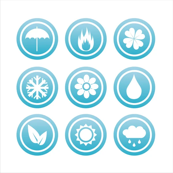 Blue nature signs — Stock Vector
