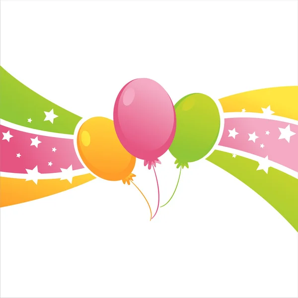 День народження повітряні кулі фону — стоковий вектор
