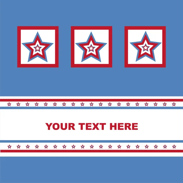 American colored stars card — Stock Vector