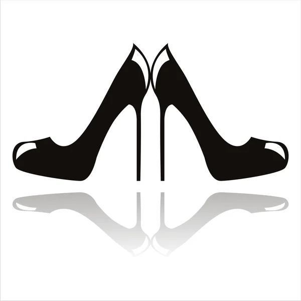 High heel shoes isolated on white — Stock Vector