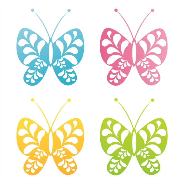 Elegantes mariposas — Vector de stock