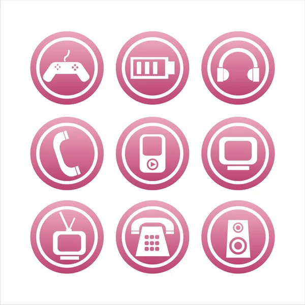 ピンクの技術標識 — ストックベクタ