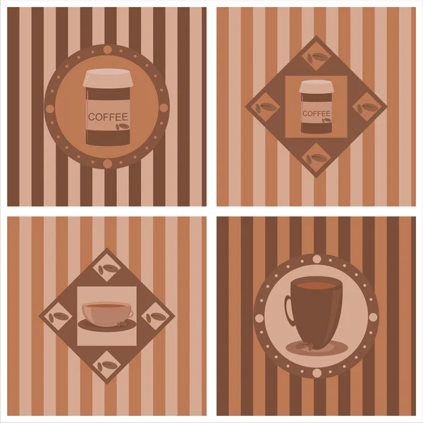 Cute coffee backgrounds — Stock Vector