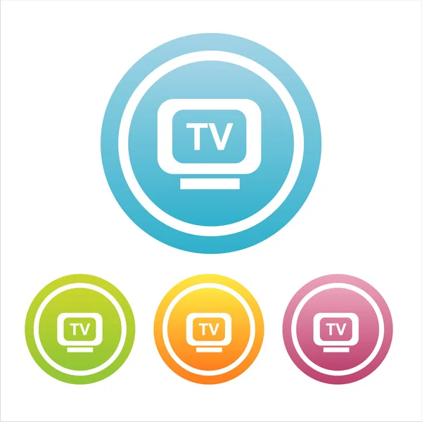 テレビのカラフルな標識 — ストックベクタ