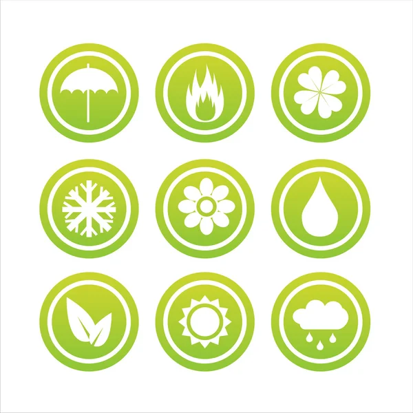 Yeşil doğa işaretleri — Stok Vektör