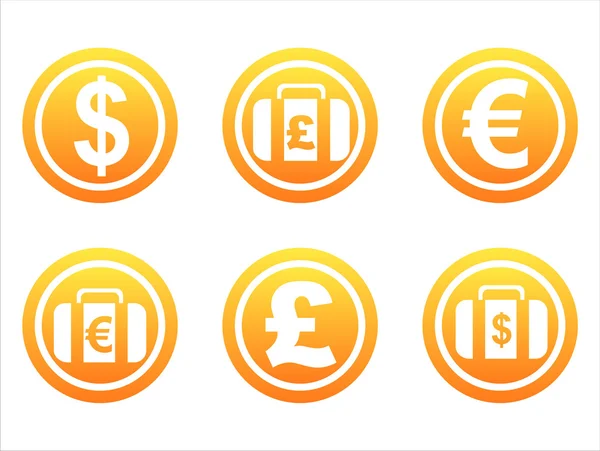 Panneaux financiers orange — Image vectorielle