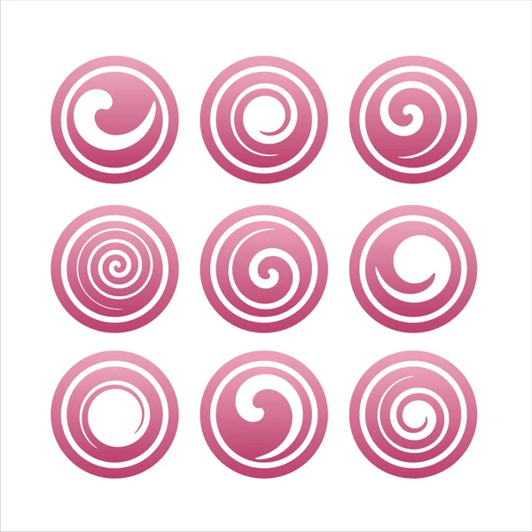 Pink swirl tekenen — Stockvector