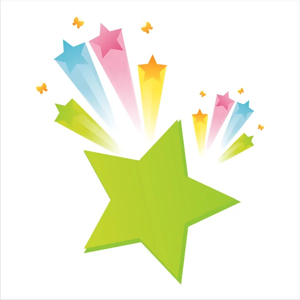 Estrella con salpicadura de colores — Archivo Imágenes Vectoriales