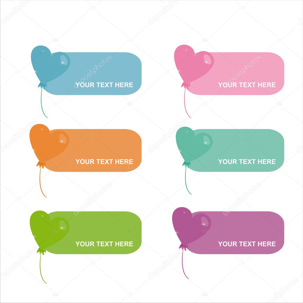 Colorful balloons frames