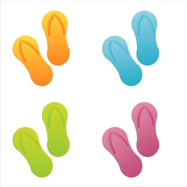 Kleurrijke flip-flops — Stockvector