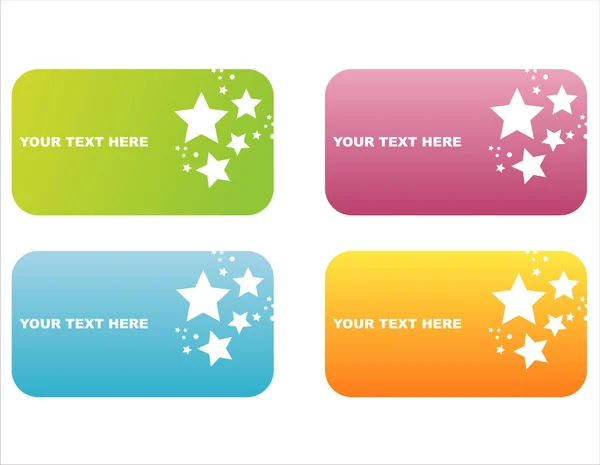 Colorful star banners — Stock Vector