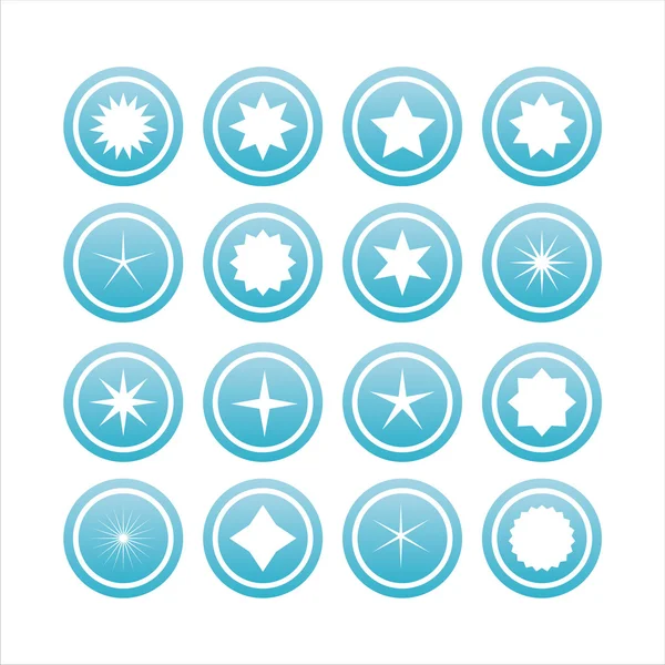 Blue star signs — Stock Vector