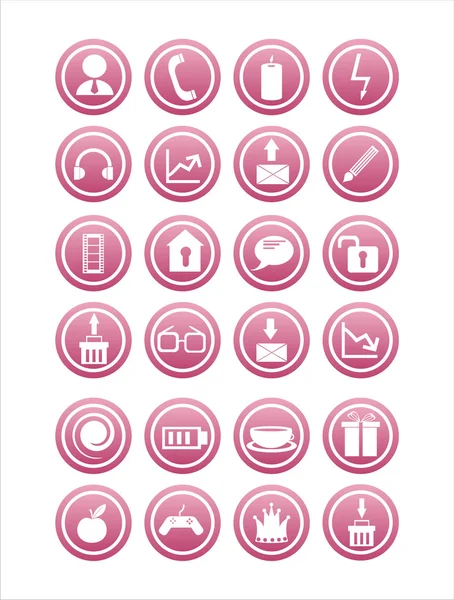 Web pink signs — Stock Vector