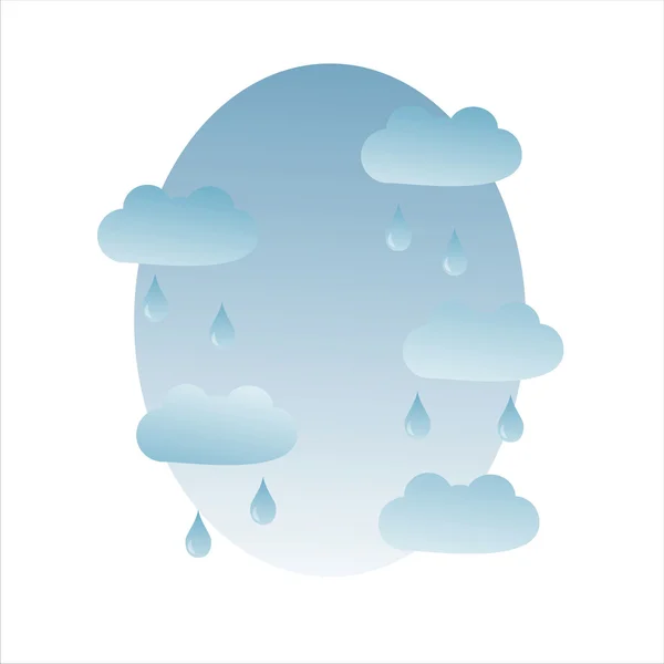 雲と雨の空 — ストックベクタ