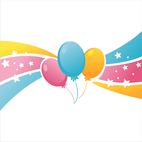 День рождения воздушные шары фон — стоковый вектор