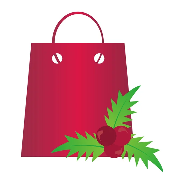 Noel alışveriş çantası — Stok Vektör